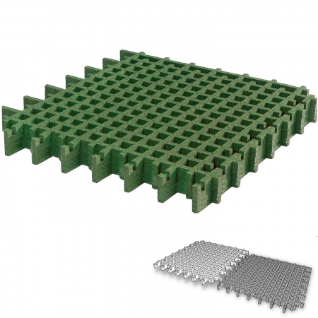 Rasengitterplatten grün | 100 x 100 x 10 cm | FH 3,00 m
